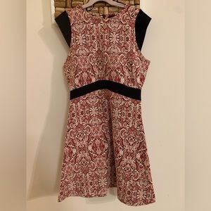 ZARA WOMAN red and black sheath dress